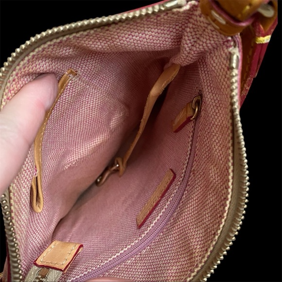 Dooney & Bourke Red and Tan Crossbody Bag - Picture 5 of 9